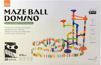 Kuličková dráha Maze Ball Domino GJH314 kuličková dráha s dominem 218 ks