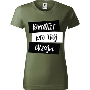 Dámské tričko Dámské tričko s vlastním potiskem Barva: Khaki, Velikost: M