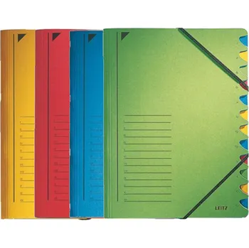 Archivační box Třídicí desky Leitz s gumičkou, 12 přihrádkové