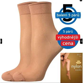 Dámské ponožky Dámské ponožky silonové zdravotní - 5 párů - tělové