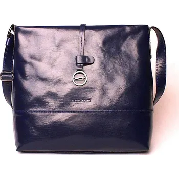 Kabelka Luxusní dámská tmavěmodrá kabelka na rameno Marta Ponti no. 108