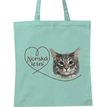 Nákupní taška unisex s potiskem Norská lesní kočka