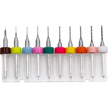 Vrták Sada mini vrtáků na plošné spoje (10ks, 0.1mm-1.0mm)