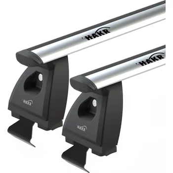 Příčníky Hakr Škoda Rapid Spaceback 2014-2020 s fixačním bodem, wing stříbrné (alu tyče wing profile stříbrné)