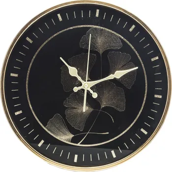 Černé hodiny zlaté gingko