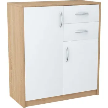 Obývací stěna Komoda JULIUS K12D2S dub sonoma/bílá