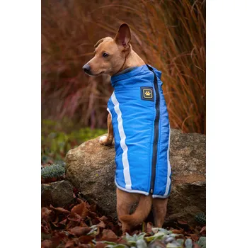 Obleček pro psa Vsepropejska Faraon bunda pro psa na ZIP bílá 45 cm