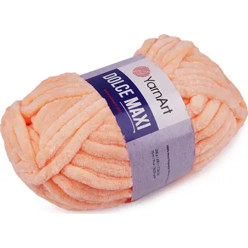 Příze Pletací žinylková příze Dolce Maxi 200 g, barva 17 (773) broskvová