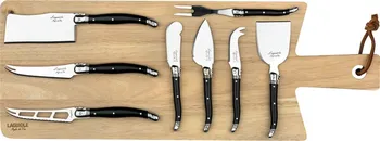 Kuchyňský nůž Laguiole Style de Vie Premium nože na sýr s dubovým prkénkem 8 ks