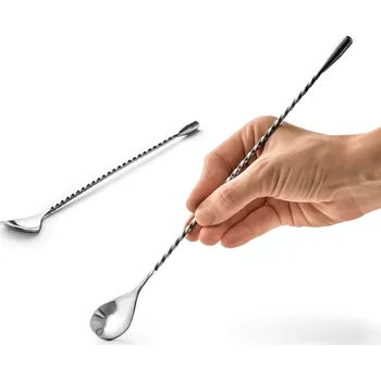 Příbor Barmanská míchací lžička s drtítkem 29,5 cm 2ks