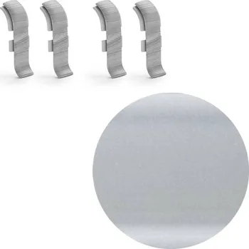 soklová lišta NOVÁK Spojka k soklové liště PVC stříbro 56x23, 4 ks NGTF41