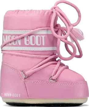 Dívčí sněhule Moon Boot Nylon Mini růžové 19-22