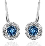 Zlatnictví U Kostela Dámské náušnice s modrým kamenem 1992M 574303356