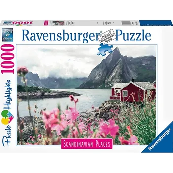 Puzzle Ravensburger Lofoty Norsko 1000 dílků
