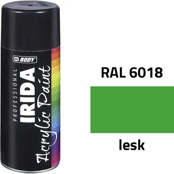 univerzální barva Sprej RAL 6018 400 ml - IRIDA BODY akrylát zelený