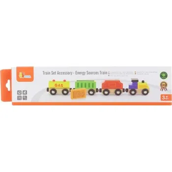 Vláček a vláčkodráha VIGA Dřevěná mašinka zdroje energie