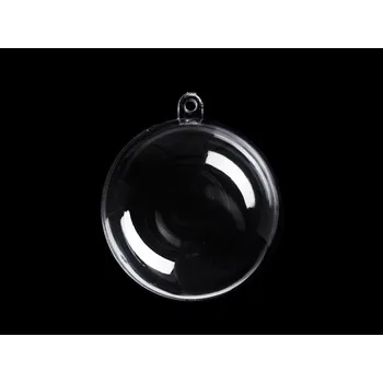 Plastová koule Ø7 cm dvoudílná, barva transparent
