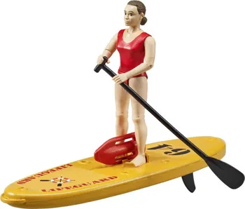 Figurka Bruder 62785 Bworld Záchranářka s paddleboardem