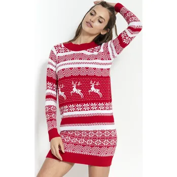 Dámský svetr Glara Dámský dlouhý zimní svetr 2v1 576685