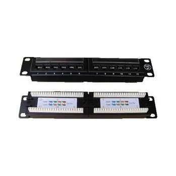 Patch panel DATACOM UTP 10", patch panel, 10", Cat.5e, 12 portů RJ45, 1U