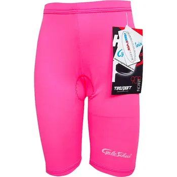 cyklistický dres Cycloschein Cycloschein ART 152 Cyklokalhoty dětské, ab vložka, růžové neonové - 90