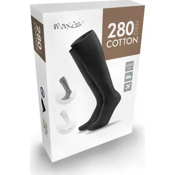 Dámské punčochy MAXIS RELAX 280 DEN COTTON AD vel. M (39–41) podpůrné punčochy šedé