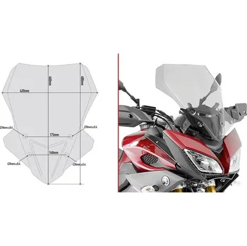 Motodíl GIVI D2122S plexi Yamaha MT-09 Tracer 2015 - 2017