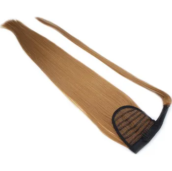 Příčesek Clip culík / cop ze 100% japonského kanekalonu 60cm rovný - světle hnědá