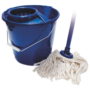 mop NITEOLA Čistící mop set - 10 l (vědro 10 l, ždímač, mop provázky, násada)