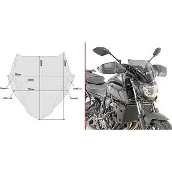 Motodíl GIVI A2140 plexi Yamaha MT-07 2018 - 2019