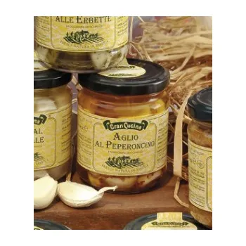 Omáčka Česnek celý s chilli papričkou 180g Gran Cucina