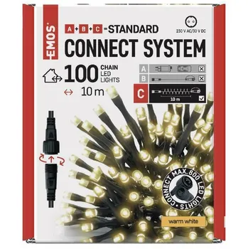 EMOS D1AW03 řetěz 100 LED teplá bílá