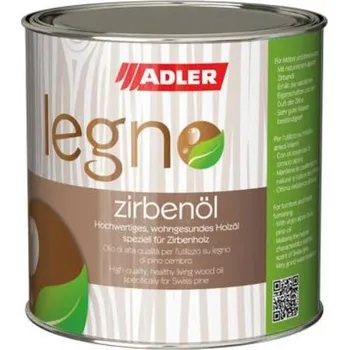 Lak na dřevo ADLER ADLER Legno Zirben Öl - limbový olej Odstín: Bezbarvý / Farblos, Velikost balení: 0,75L