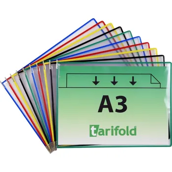 Závěsný rámeček s kapsou Tarifold, A3, otevřený shora vertikální, mix barev, 10 ks