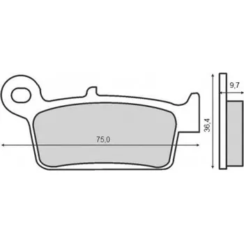 Brzda pro motocykl Přední brzdové destičky Brenta Gas Gas Halley 450 2010-2010 Organic