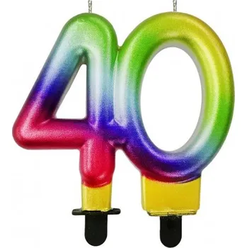 Dortová svíčka Svíčka na dort č. 40, duhová