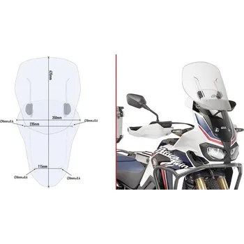 Motodíl GIVI AF1144 plexi Honda CRF 1000 L Africa Twin 2016 - 2017