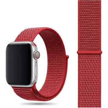 Příslušenství k chytrým hodinkám Nylonový pásek pro chytré hodinky Apple Watch 41 mm (7.série) - červený