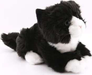 Plyšová hračka Lamps Kočka zvuková 23 cm černá/bílá