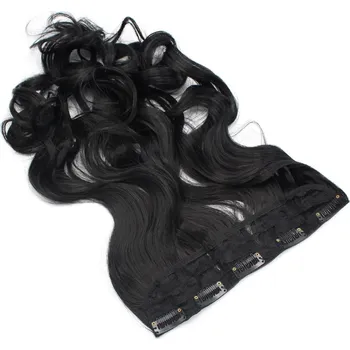 Příčesek Clip pás kanekalon 60cm vlnitý - černá