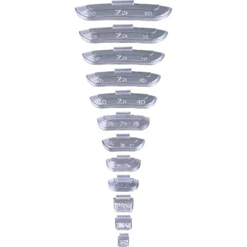 Plechové kolo 10 gr. Zn závaží standard ocel. disk 100ks/box
