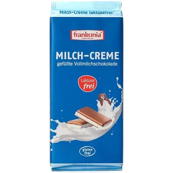 Čokoláda Frankonia Bezlaktózová mléčná čokoláda s krémovou náplní 100 g