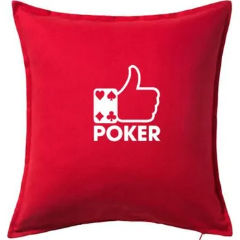 Polštář Poker palec - Polštář 50x50 - 50x50 - Pouze potah ( Červená )