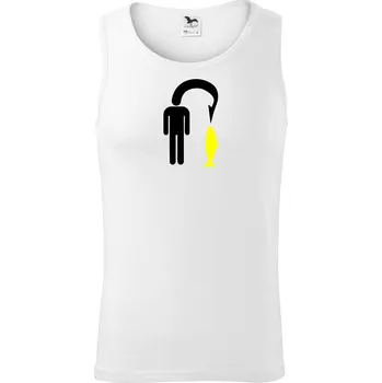 Rybaření - Člověk na háčku - Tílko pánské Core - S ( Bílá )