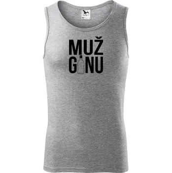 Muž ginu - Tílko pánské Core - M ( Tmavě šedý melír )