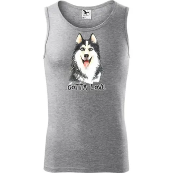 Husky - gotta love - Tílko pánské Core - XL ( Tmavě šedý melír )