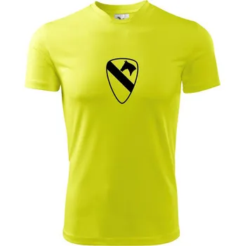 1st Cavalry Division - Dětské triko sportovní (dresovina) - 146 cm/10 let ( Neonově žlutá )