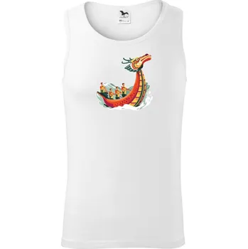 Dračí lodě při závodě - Tílko pánské Core - L ( Bílá )