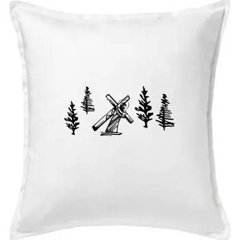 Polštář Ježíš s křížem - Polštář 50x50 - 50x50 - Pouze potah ( Bílá )