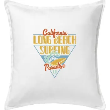 Polštář California Long Beach Paradise - Polštář 50x50 - 50x50 - Včetně výplně ( Bílá )